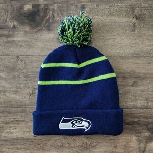 NFL Seattle Seahawks Pom Beanie Unisex OSFM Subway Logo